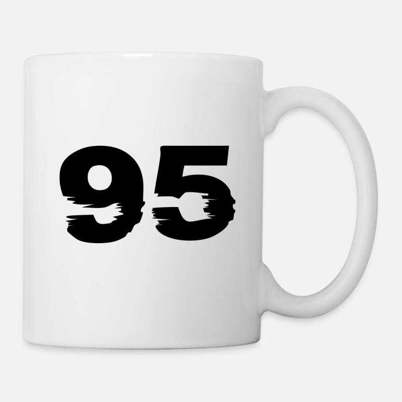 95 Zahl - Tasse - Weiß