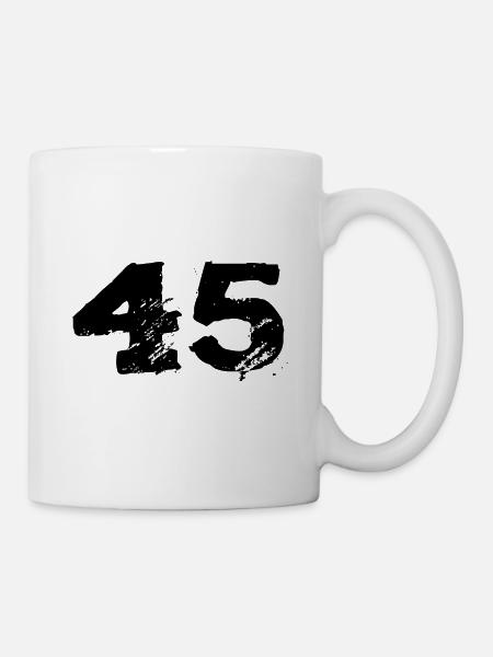 Maillot 45 Numéro - Mug blanc - blanc