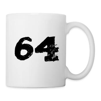 64 Maillot numéro - Mug blanc - blanc - Droite