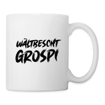 Wältbescht Grospi Opi Schweiz Opa Schweizerdeutsch - Tasse - Weiß - Rechts