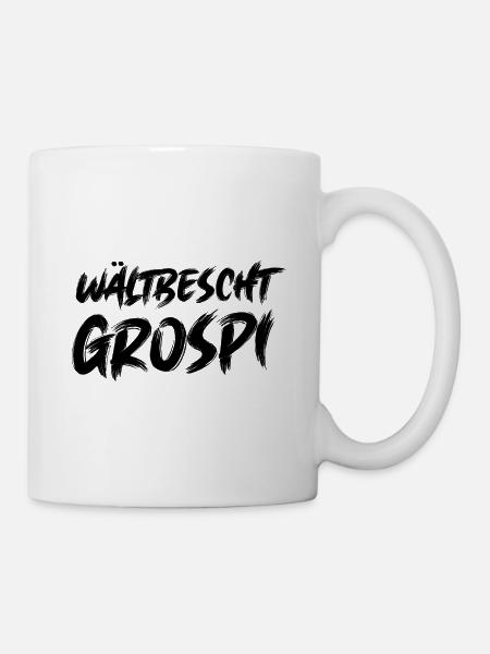 Wältbescht Grospi Opi Schweiz Opa Schweizerdeutsch - Tasse - Weiß