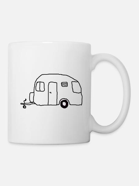 Dessin de caravane - Mug blanc - blanc