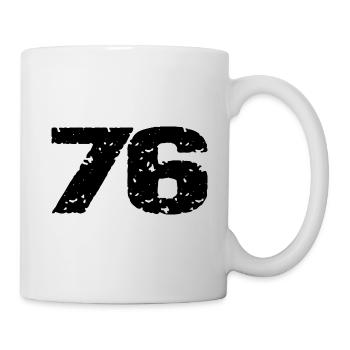 76 Zahl Trikot - Tasse - Weiß - Rechts