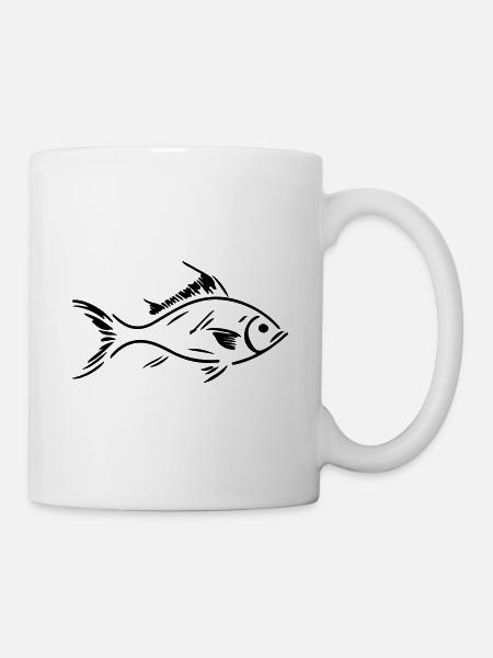 Fisch Silhouette - Tasse - Weiß