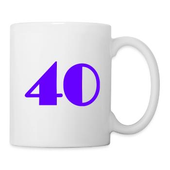 40 ANS. 40e ANNIVERSAIRE. ANNIVERSAIRE 40 ANS. AGE - Mug blanc - blanc - Droite