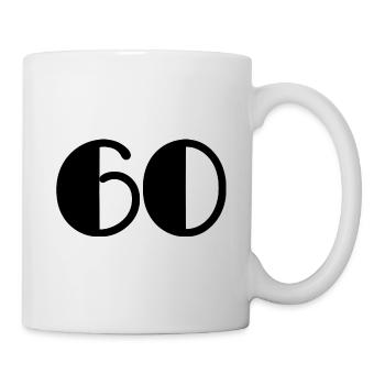 60. 60 YEARS. 60TH ANNIVERSARY. BIRTHDAY 60 YEARS. - Mug - white - Right