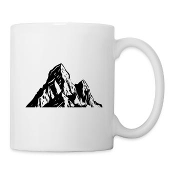 Symbole montagne nature - Mug blanc - blanc - Droite