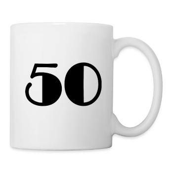 50. 50 JAHRE. 50-JÄHRIGES JUBILÄUM. 50-JÄHRIGES JUBILÄUM - Tasse - Weiß - Rechts