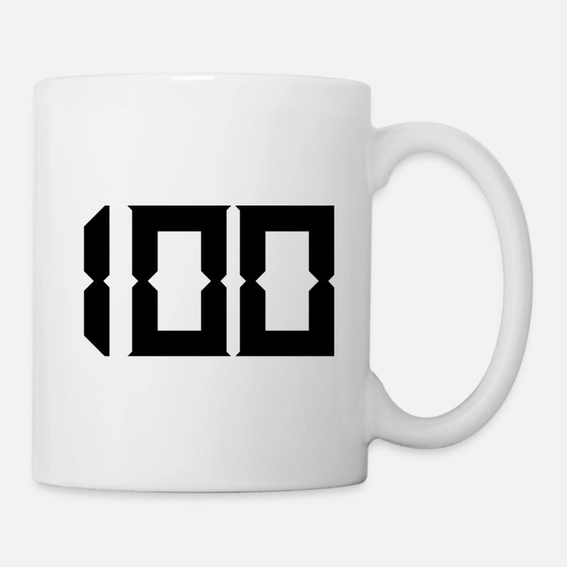 100 ANS. 100e ANNIVERSAIRE. ANNIVERSAIRE 100 ANS - Mug blanc - blanc