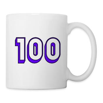 100 JAHRE. 100-jähriges Jubiläum. GEBURTSTAG 100 JAHRE. - Tasse - Weiß - Rechts