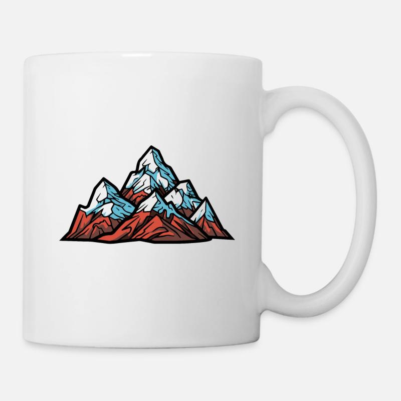 Mountains Alpen Symbol - Tasse - Weiß