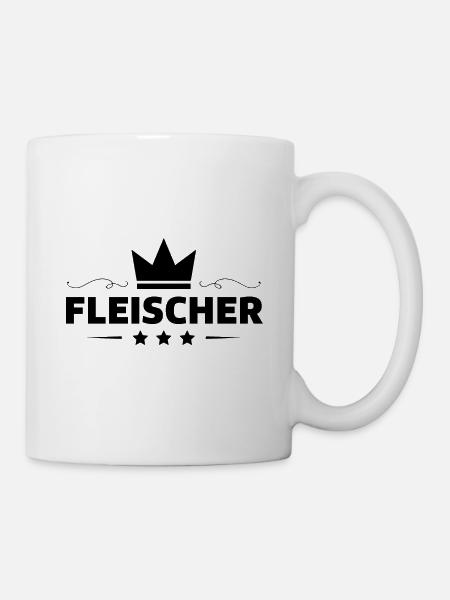 Fleischer Beruf - Tasse - Weiß