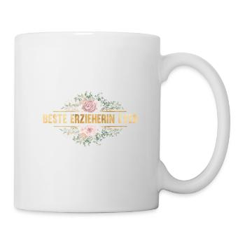 Beste Erzieherin ever! personalisierbar - Tasse - Weiß - Rechts