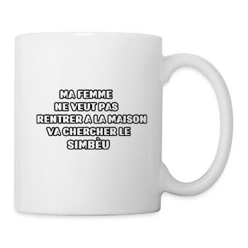Taureau de Camargue simbèu citation femme - Mug blanc - blanc - Droite