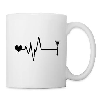 Razor Blade Pulse Heart Love - Mug - white - Right