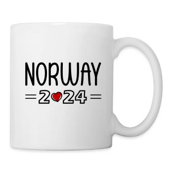 Norvège 2024 Coeur - Mug blanc - blanc - Droite