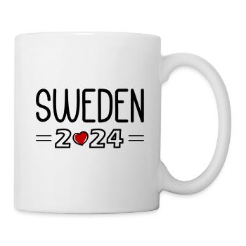 Schweden 2024 Herz - Tasse - Weiß - Rechts