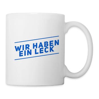 da ist ein Leck - Tasse - Weiß - Rechts