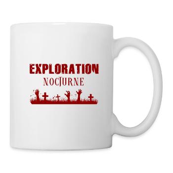 Exploration Nocturne - Rouge - Mug blanc - blanc - Droite