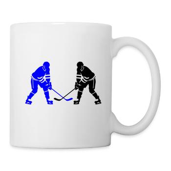 Ice Hockey Spieler Silhouette - Tasse - Weiß - Rechts