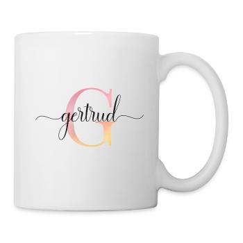 G| Monogramme | Nom | Gertrud |Aquarelle - Mug blanc - blanc - Droite