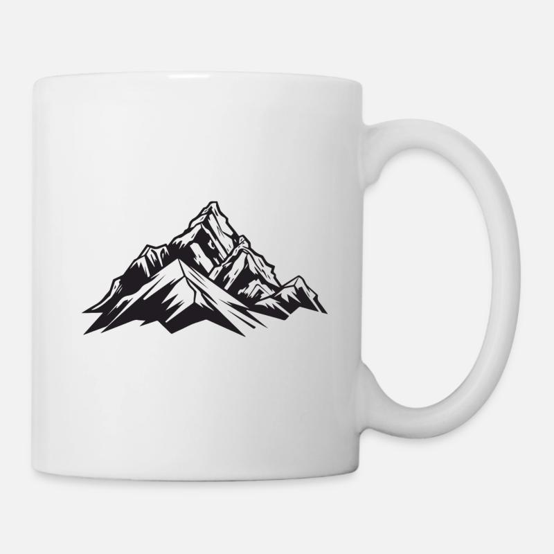 Alpen Berge Symbol - Tasse - Weiß