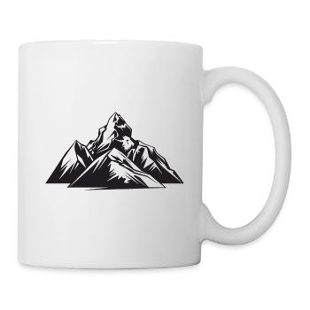 Montagnes Alpes Silhouette - Mug blanc - blanc - Droite
