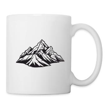 Icône de symbole de montagnes - Mug blanc - blanc - Droite