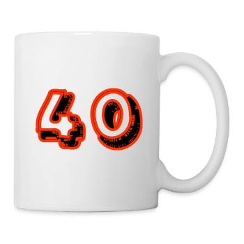 40. 40 YEARS. 40th ANNIVERSARY. 40TH ANNIVERSARY. - Mug - white - Right