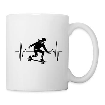 Skateboarding Frau Puls Skateboard - Tasse - Weiß - Rechts