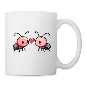 Ant Couple In Love Insect Animal Valentine's Day - Mug - white - Right