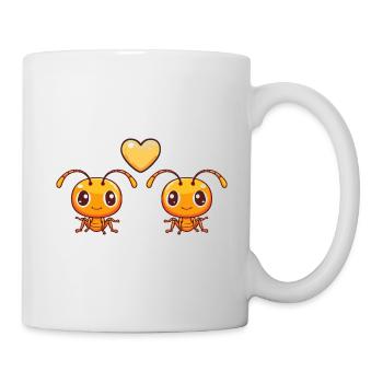 Ant Couple In Love Insect Animal Valentine's Day - Mug - white - Right