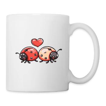 Coccinelle Couple Amour Couple Amoureux - Mug blanc - blanc - Droite