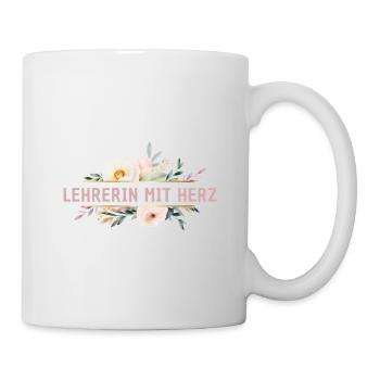 Lehrerin mit Herz - personalisierbar - Tasse - Weiß - Rechts