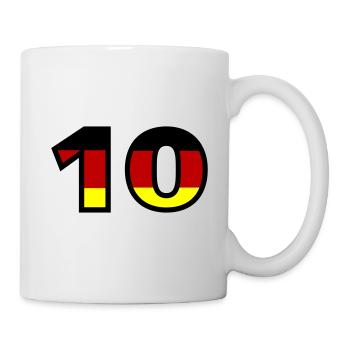 10 Zahl Deutschland Trikot - Tasse - Weiß - Rechts