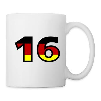 16 Numéro Allemagne Jersey - Mug blanc - blanc - Droite