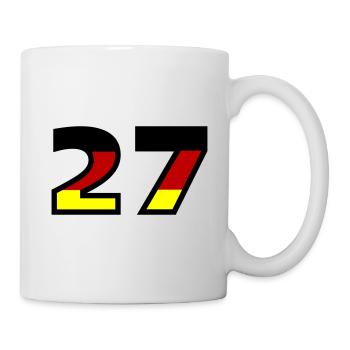 27 Numéro Allemagne Jersey - Mug blanc - blanc - Droite