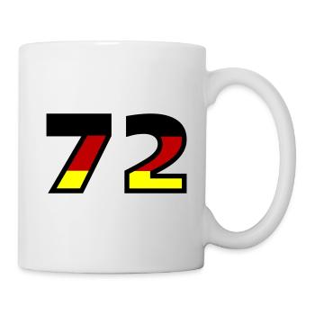 72 Zahl Deutschland Trikot - Tasse - Weiß - Rechts