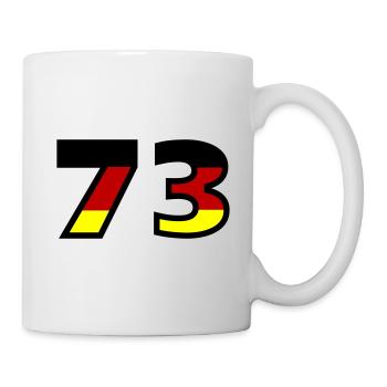 73 Numéro Allemagne Jersey - Mug blanc - blanc - Droite