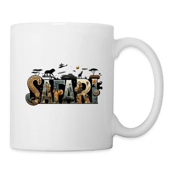 Safari Savanne Wildtiere Afrika - Tasse - Weiß - Rechts