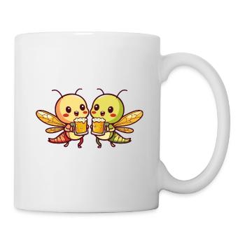 Libellule Bière Fête Drôle - Mug blanc - blanc - Droite