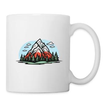 Berge Natur Landschaft - Tasse - Weiß - Rechts