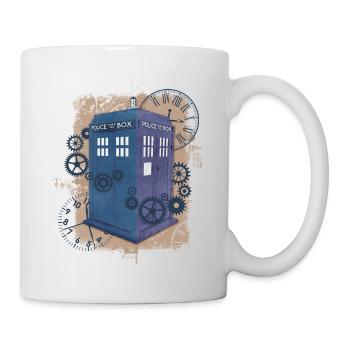 Steampunk policebox - Mug blanc - blanc - Droite