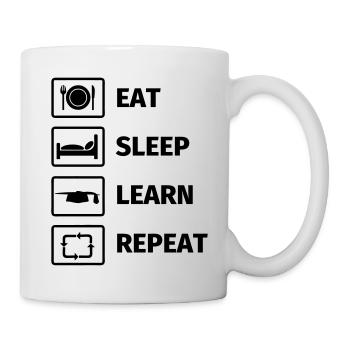 EAT SLEEP LEARN REPEAT - Mug - white - Right