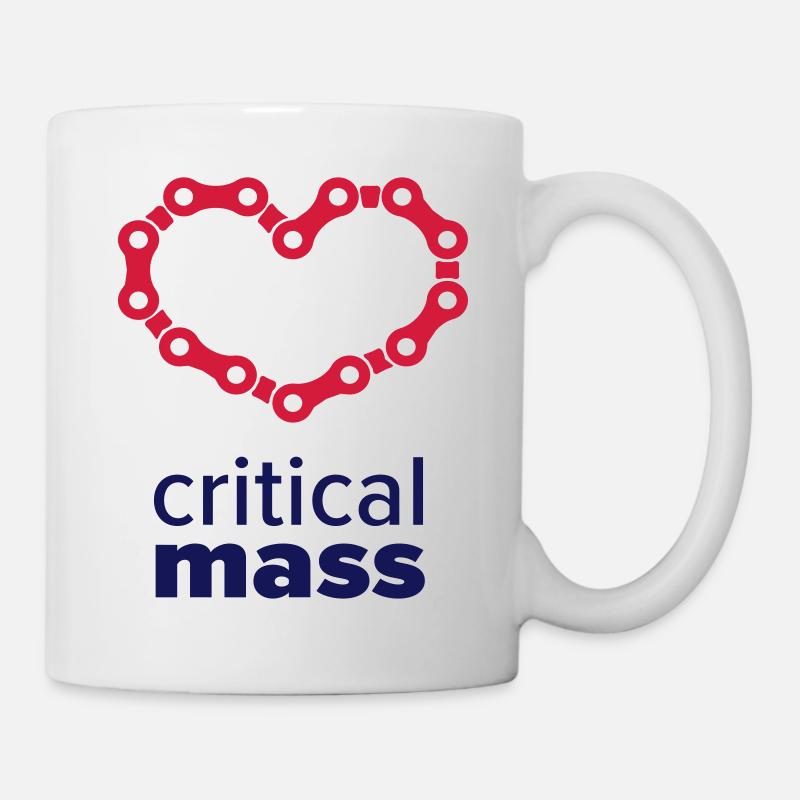 Critical Mass - Coeur pour les cyclistes - Mug blanc - blanc