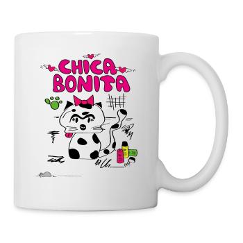 cat "chica bonita" - Tasse - Weiß - Rechts