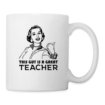 Prof. Bon enseignant. Cadeau des enseignants - Mug blanc - blanc - Droite