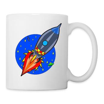 Funny Little Rocket - Tasse - Weiß - Rechts