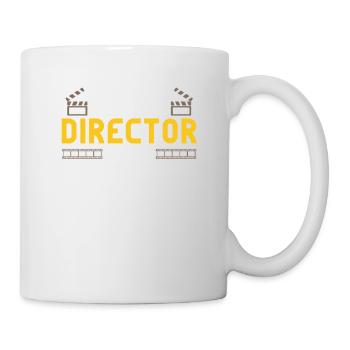 Because im the Director Kamera Chef Film Geschenk - Tasse - Weiß - Rechts