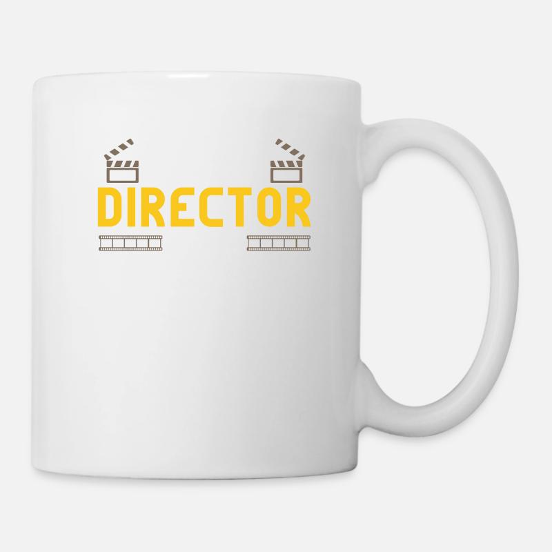 Parce que dans le cadeau de film directeur caméra patron - Mug blanc - blanc